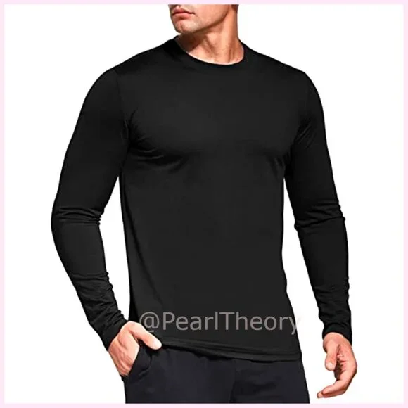 Performance Long Sleeve T-Shirts, UPF 50+ Sun Protection, 85% Polyester 15%